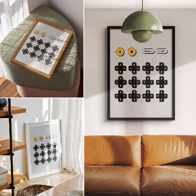 Tisak na platno Minimalizam retro modernizam kontrolera za igre