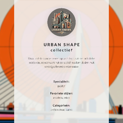 Dekorativni plakat Stambene kuće na šarenoj pozadini - moderna estetika