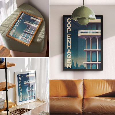 Dekorativni plakat Moderna arhitektura večernjeg grada