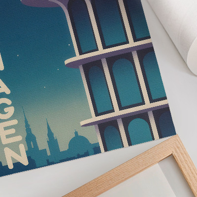 Dekorativni plakat Moderna arhitektura večernjeg grada
