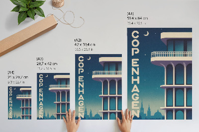 Dekorativni plakat Moderna arhitektura večernjeg grada
