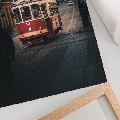 Zidni plakat Tramvaj među povijesnom arhitekturom grada