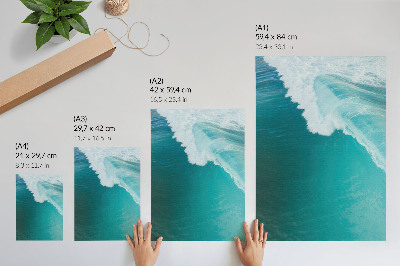 Plakat Tirkizni oceanski valovi, mirna atmosfera, harmonija
