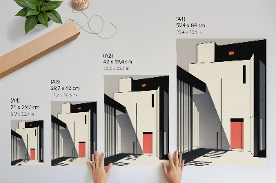 Dekorativni plakat Kontrast minimalističke geometrijske arhitekture