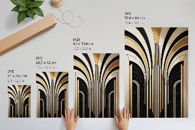 Tisak na platno Moderni lukovi Elegancija Art Deco Kontrast