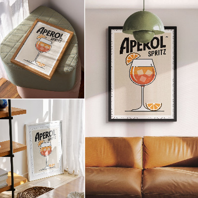Zidni plakat Aperol piće narančasta pozadina