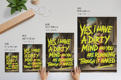 Dekorativni plakat Klasični znakovi žutog teksta dinamički kontrast