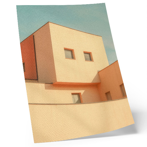 Zidni plakat Bež fasada geometrijske arhitekture