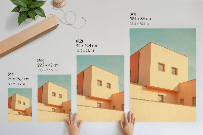 Zidni plakat Bež fasada geometrijske arhitekture