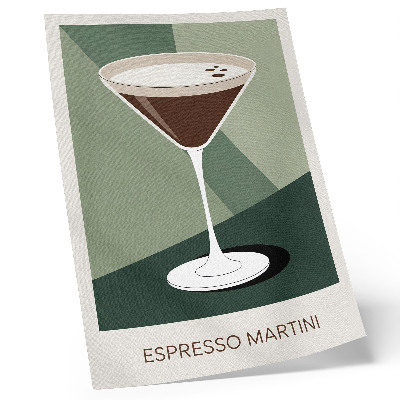Tisak na platno Moderni martini u zelenoj, bež i bijeloj boji