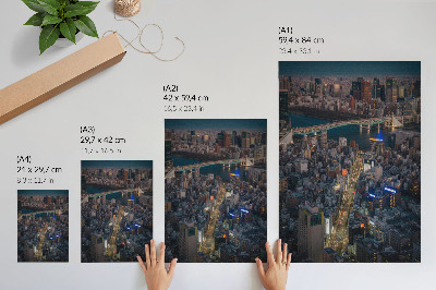 Dekorativni plakat Elegancija svjetla i refleksije noćnog grada
