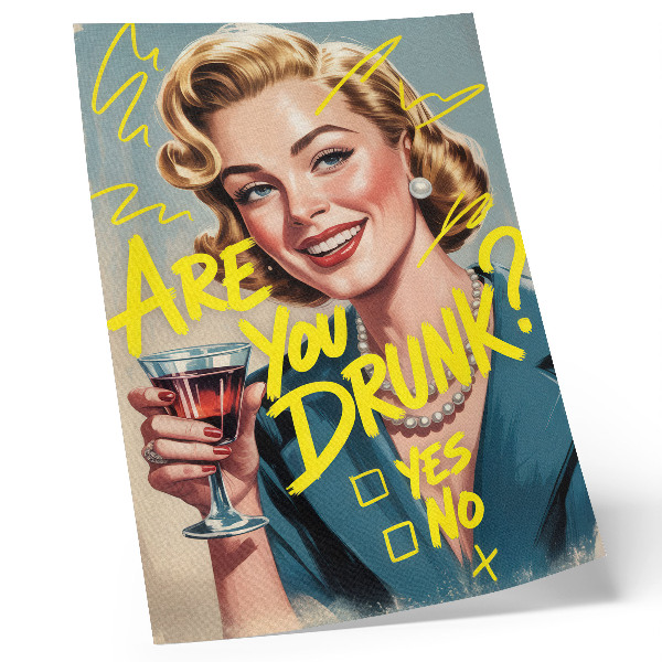 Dekorativni plakat Dinamične boje ženskog retro stripa