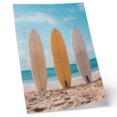 Dekorativni plakat Daske za surfanje na plaži pod plavim nebom
