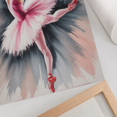 Dekorativni plakat Balerina u ružičastom s dinamičnom pozadinom