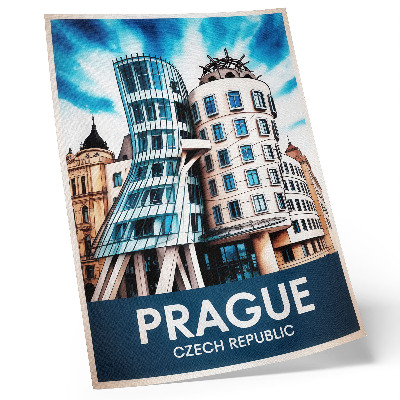 Dekorativni plakat Praška futuristička arhitektura modernosti