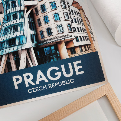Dekorativni plakat Praška futuristička arhitektura modernosti