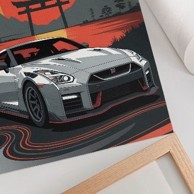 Dekorativni plakat Automobil u skladnom japanskom krajoliku