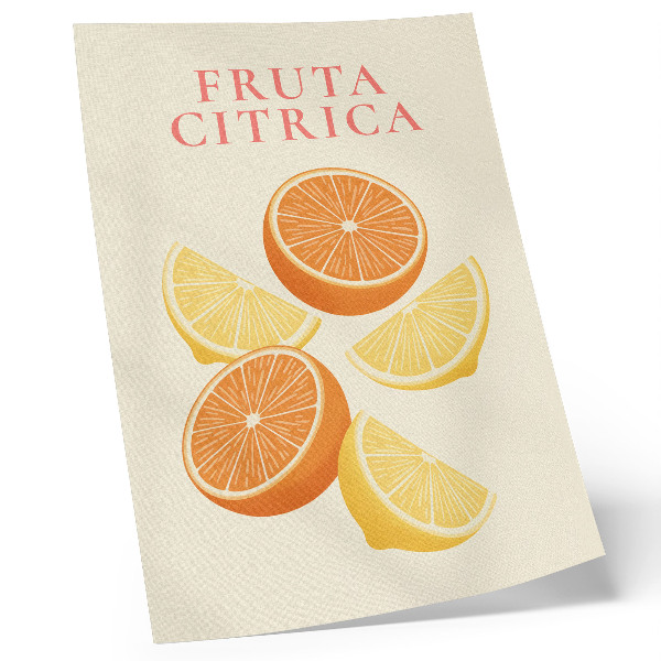 Dekorativni plakat Motiv citrusa u toplim nijansama