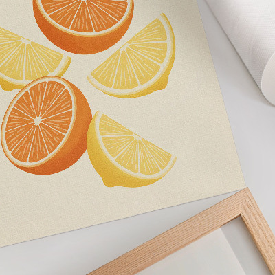 Dekorativni plakat Motiv citrusa u toplim nijansama