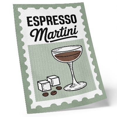 Dekorativni plakat Grafike u vintage stilu za espresso martini