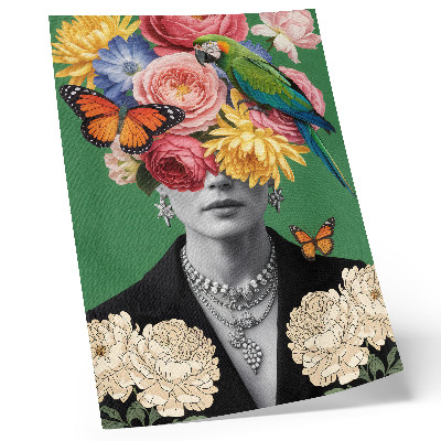 Plakat Cvijeće, ptice, leptiri, elegantne figure, nadrealizam
