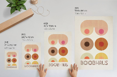 Tisak na platno Grafike u stilu Boobhausa u Bauhausu