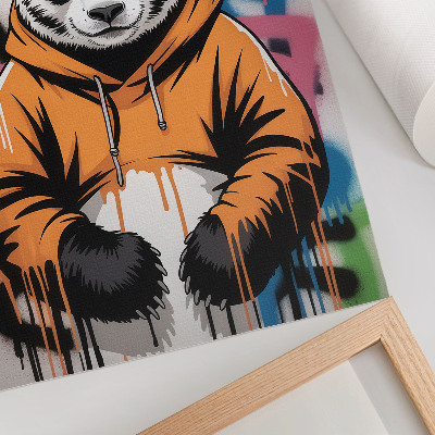 Dekorativni plakat Panda u grafiti majici, ulični stil