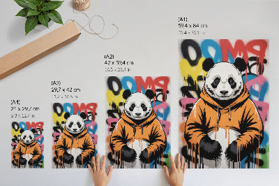 Dekorativni plakat Panda u grafiti majici, ulični stil
