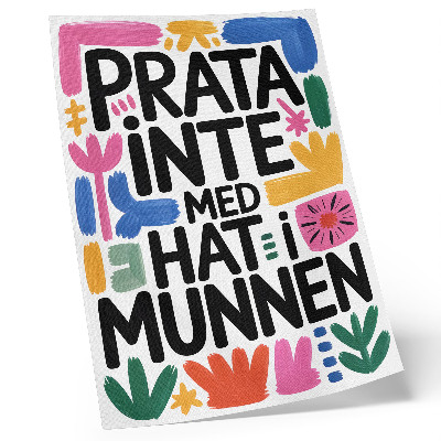 Plakat Crna slova šareni potezi modernog stila