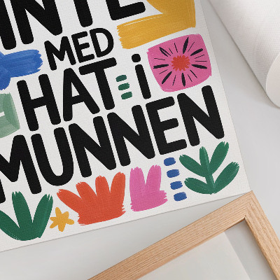 Plakat Crna slova šareni potezi modernog stila