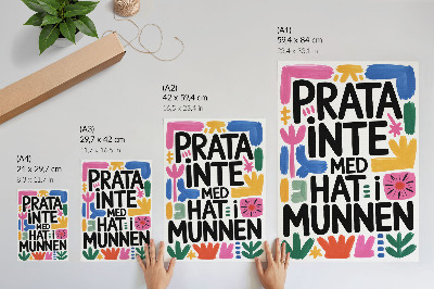 Plakat Crna slova šareni potezi modernog stila
