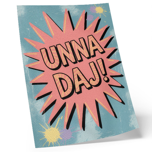 Dekorativni plakat Dinamične boje i kontrastni natpisi