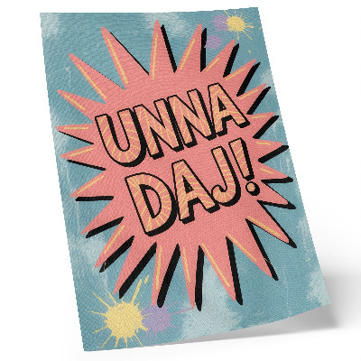 Dekorativni plakat Dinamične boje i kontrastni natpisi