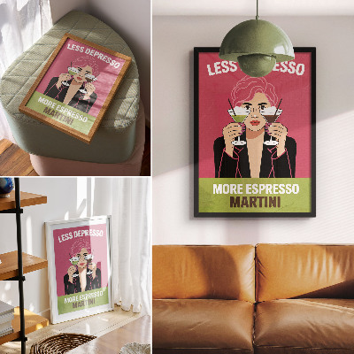 Plakat Pop art kontrastne boje dinamičan stil