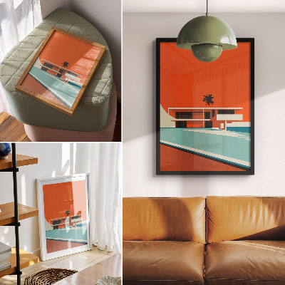 Zidni plakat Minimalistička kompozicija Ville Orange Sky