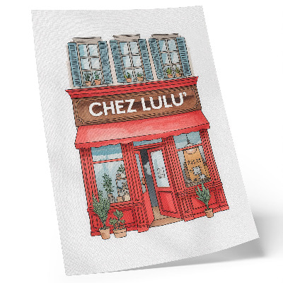 Dekorativni plakat Arhitektura kafića biljke pastelne boje