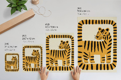 Plakat Tigar u grafičkom stilu s intenzivnim bojama