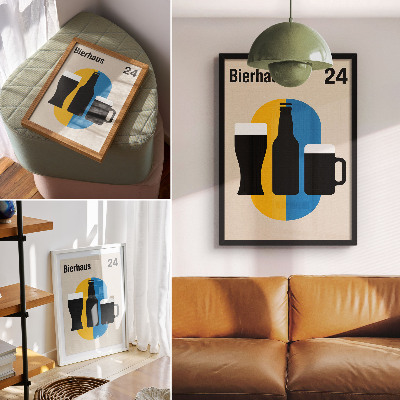 Zidni plakat Kontrastne boje i geometrijski oblici