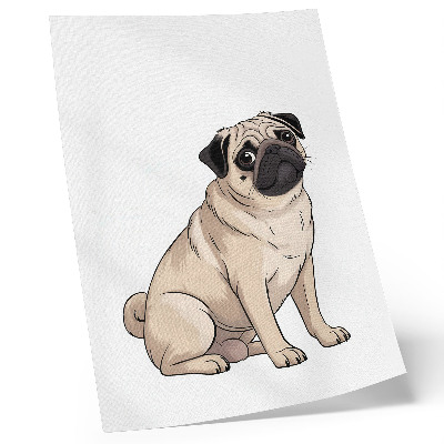 Tisak na platno Portret psa, ilustrativni stil, nježne boje