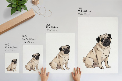 Tisak na platno Portret psa, ilustrativni stil, nježne boje