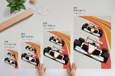 Plakat Dinamična moderna staza trkaćih automobila