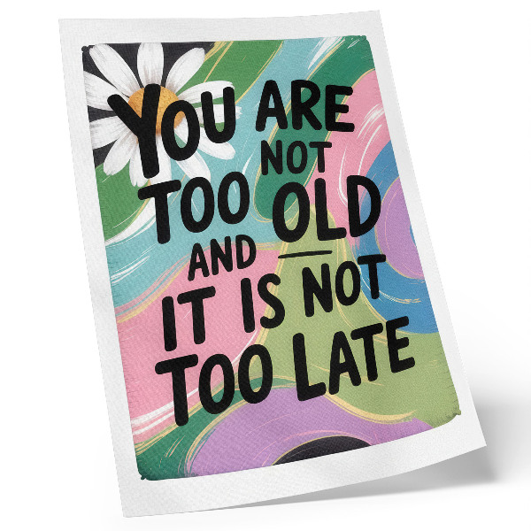 Dekorativni plakat Dinamične boje. Inspirativan tekst. Moderna vibra.