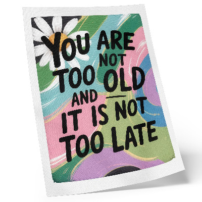 Dekorativni plakat Dinamične boje. Inspirativan tekst. Moderna vibra.