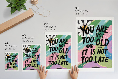 Dekorativni plakat Dinamične boje. Inspirativan tekst. Moderna vibra.