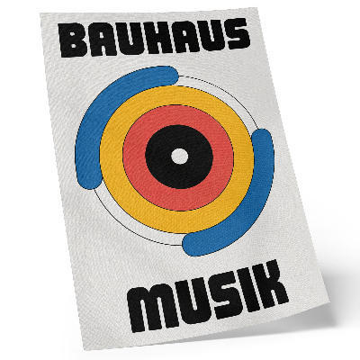 Zidni plakat Bauhaus stil kruži jakim bojama modernosti