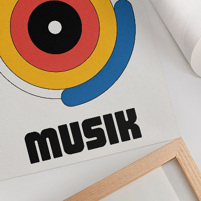 Zidni plakat Bauhaus stil kruži jakim bojama modernosti