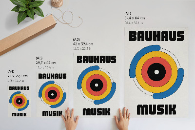 Zidni plakat Bauhaus stil kruži jakim bojama modernosti