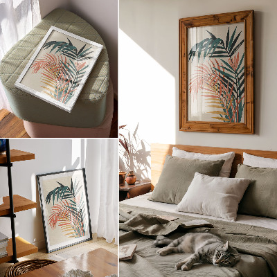 Tisak na platno Ilustracija šarenog tropskog lišća