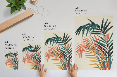 Tisak na platno Ilustracija šarenog tropskog lišća