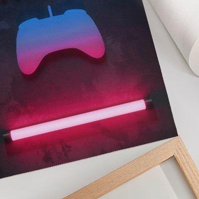 Plakat Dinamika sviraće podloge s neonskim piksel natpisom